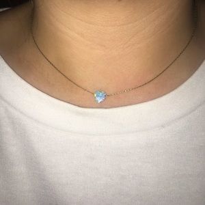 Blue heart necklace